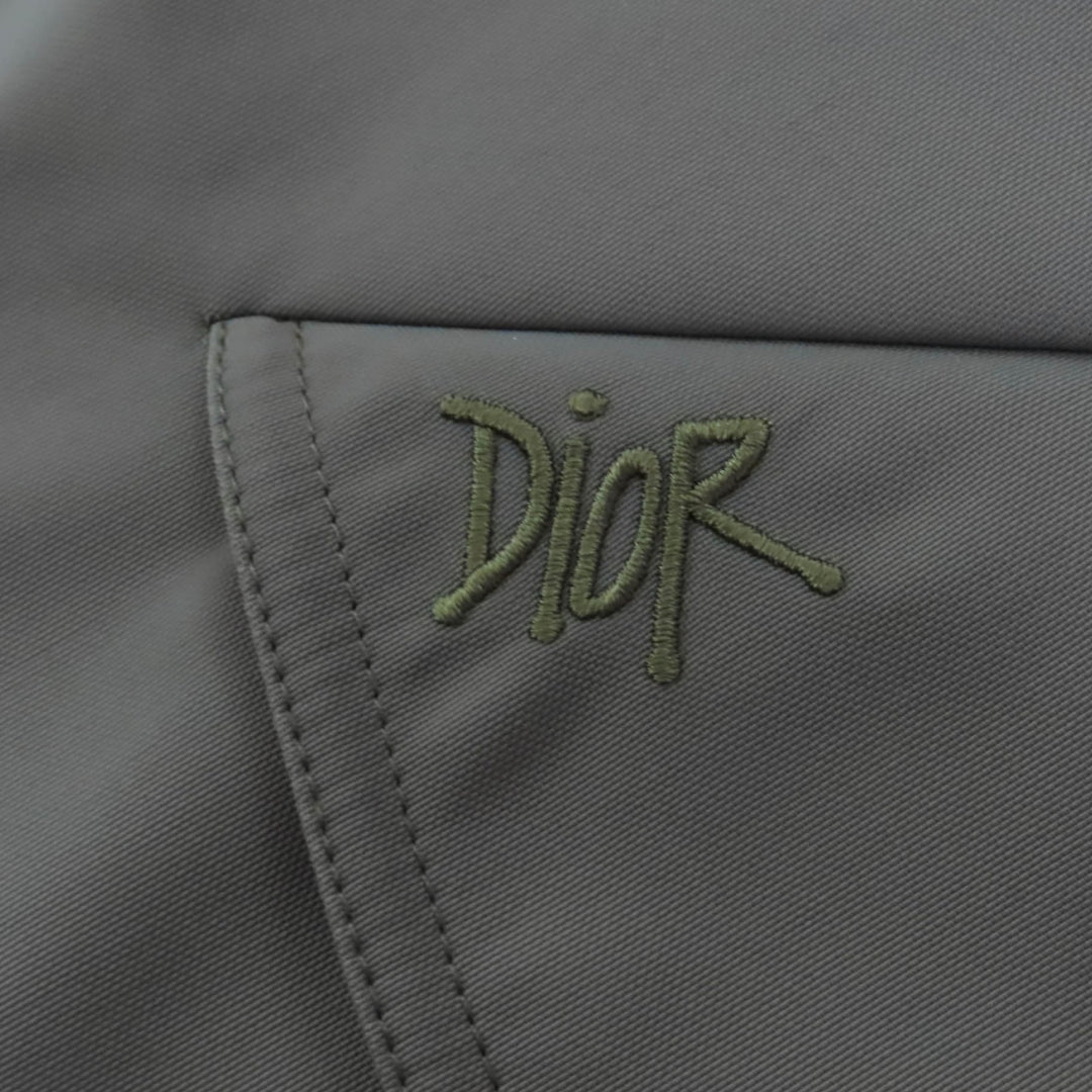 Pristine DIOR SHAWN STUSSY Mod coat Embroidered khaki mens 46 033C313A4875