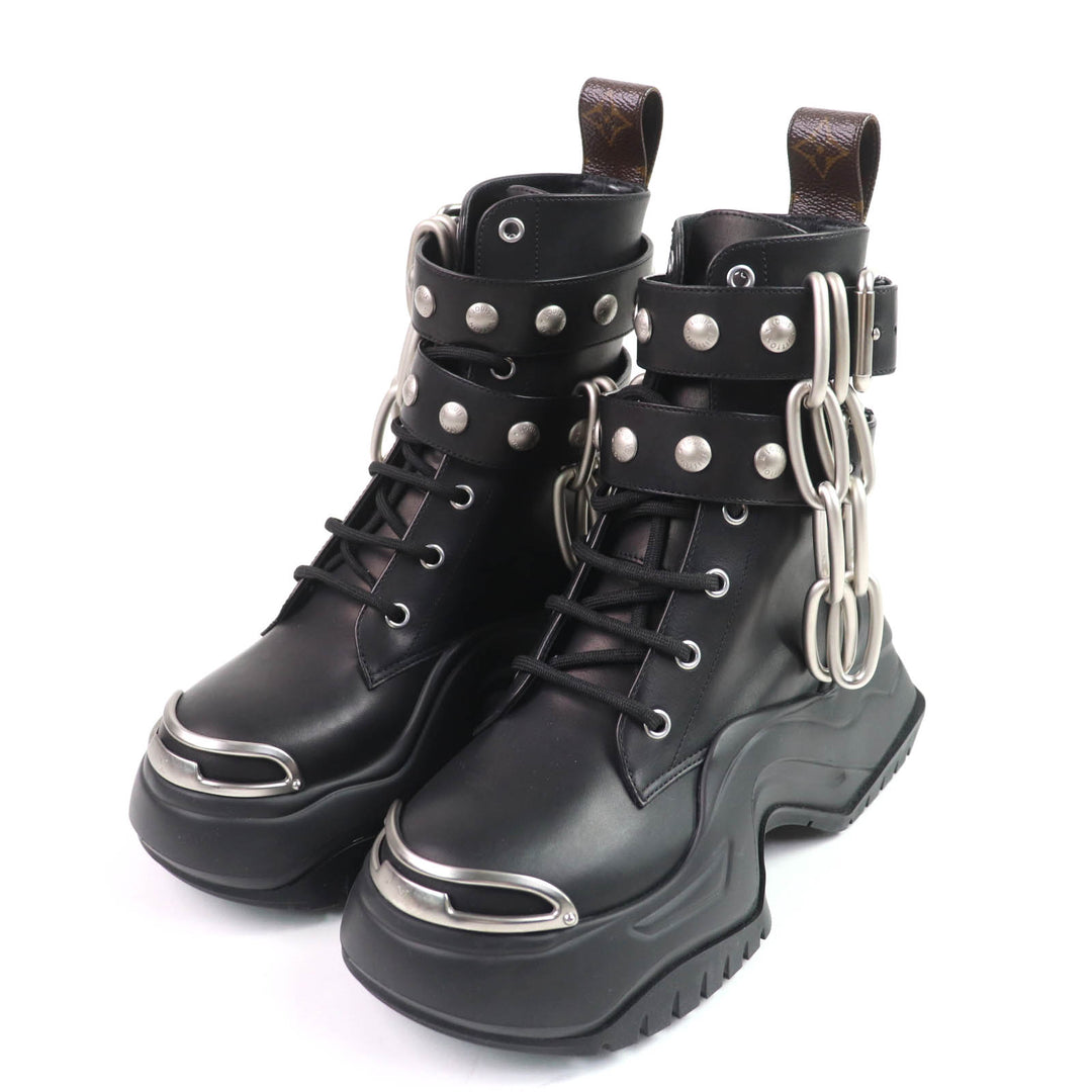 Excellent LOUIS VUITTON Ankle boots Arc light black leather Women 35