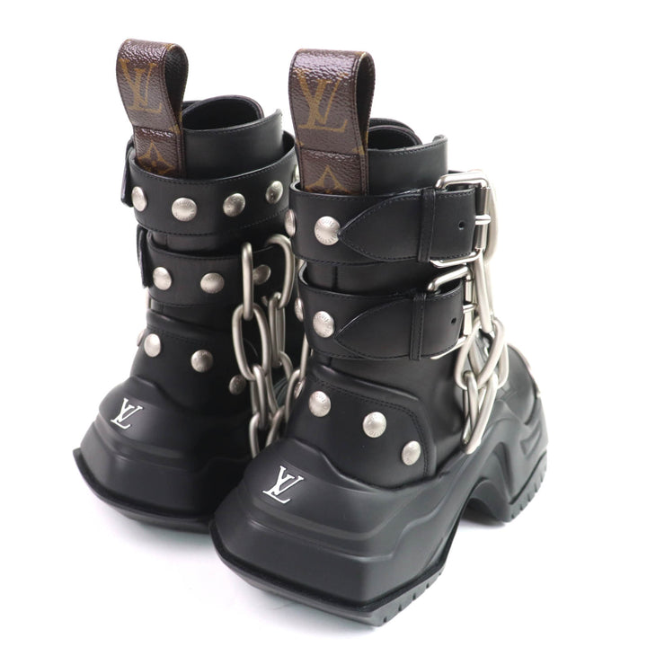 Excellent LOUIS VUITTON Ankle boots Arc light black leather Women 35
