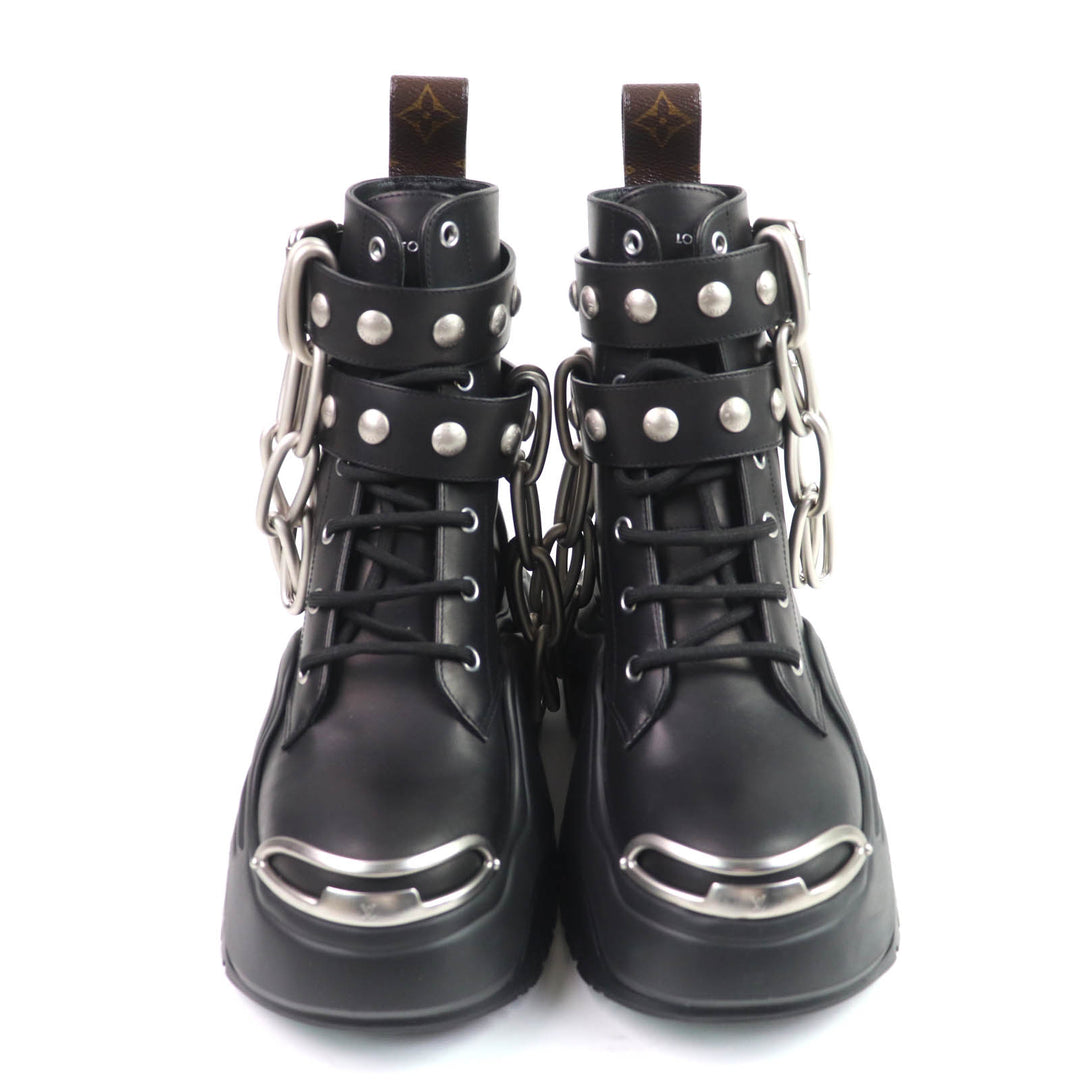 Excellent LOUIS VUITTON Ankle boots Arc light black leather Women 35