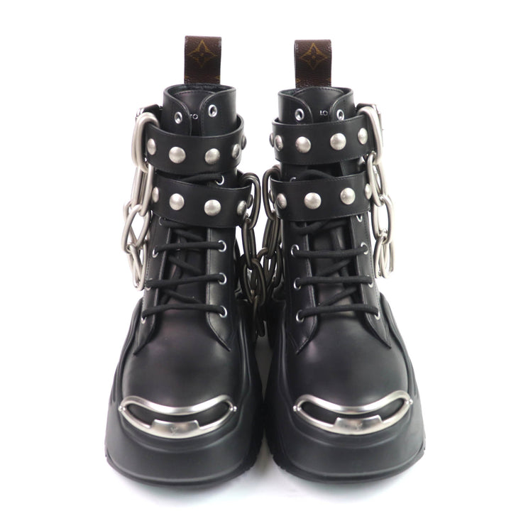 Excellent LOUIS VUITTON Ankle boots Arc light black leather Women 35