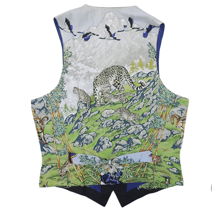 Very Good HERMES Best multicolor silk mens 46