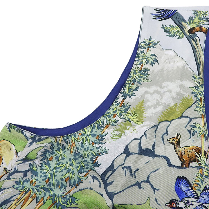 Very Good HERMES Best multicolor silk mens 46
