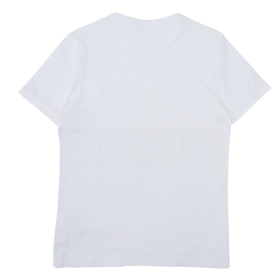 Excellent FENDI Short sleeve T-shirt Logo patch included white cotton mens M