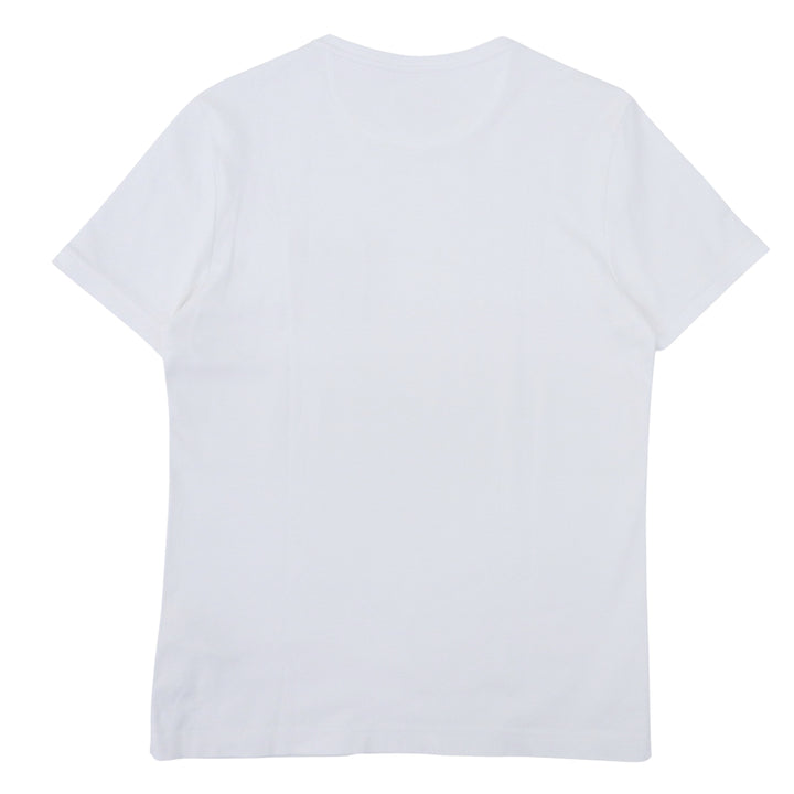 Excellent FENDI Short sleeve T-shirt Logo patch included white cotton mens M