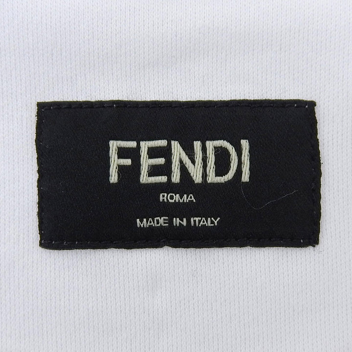 Excellent FENDI Short sleeve T-shirt Logo patch included white cotton mens M