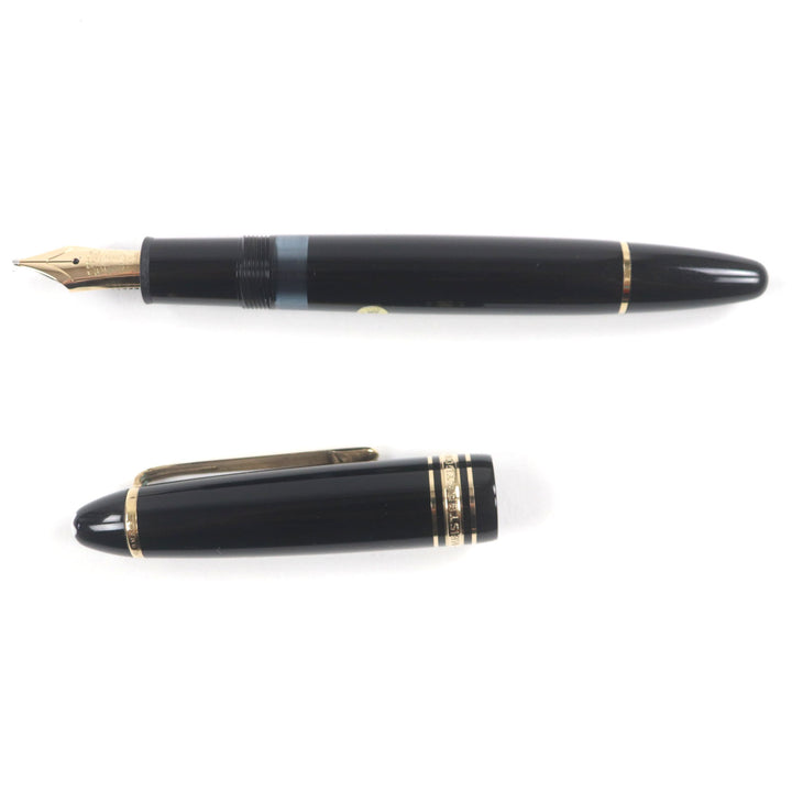 Very Good MONTBLANC fountain pen Meisterstck 146 white star Black gold 14K mens