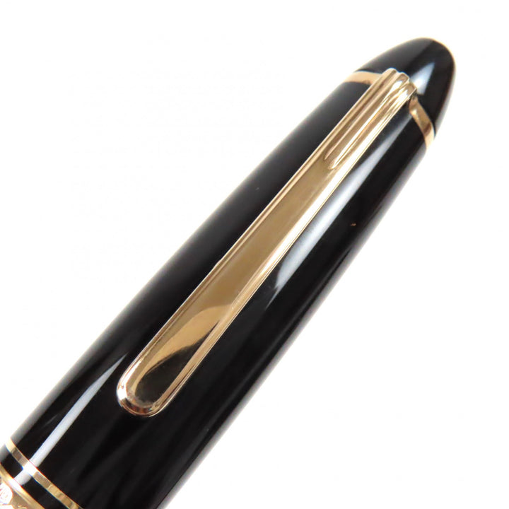 Very Good MONTBLANC fountain pen Meisterstck 146 white star Black gold 14K mens