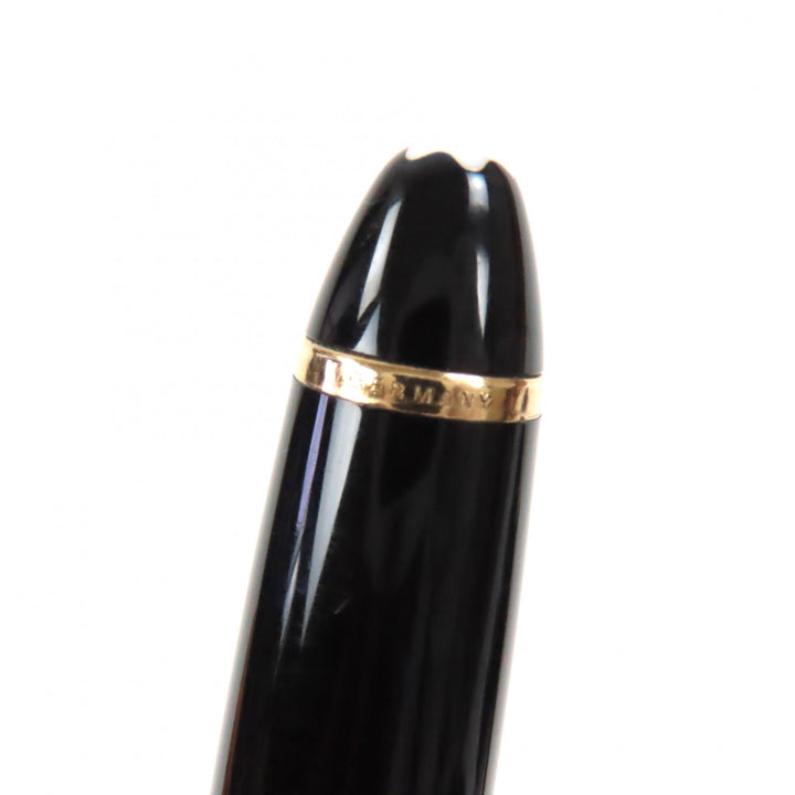 Very Good MONTBLANC fountain pen Meisterstck 146 white star Black gold 14K mens