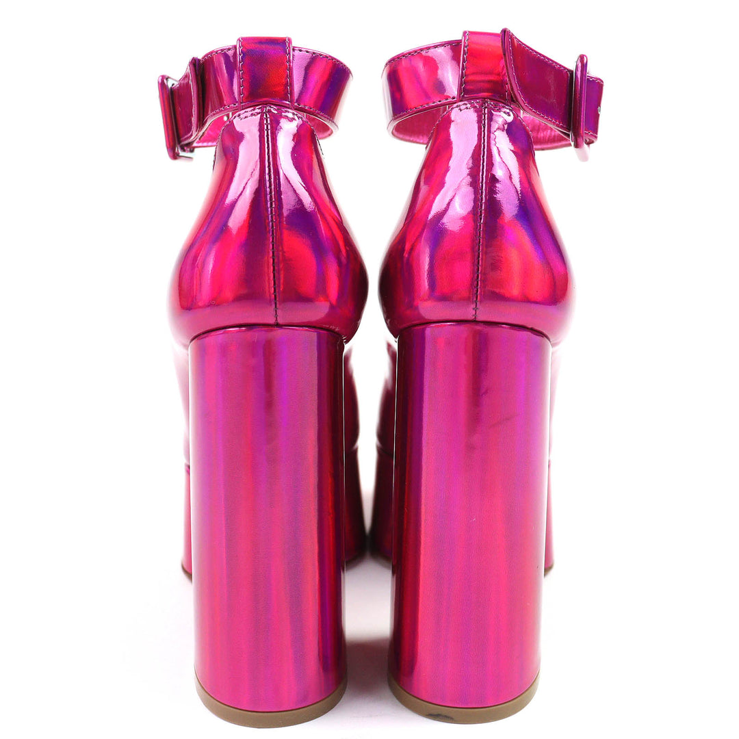 Excellent Christian Louboutin pumps Yazefir 130 ankle strap platform pink 35