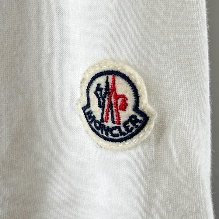 Great MONCLER Short sleeve T-shirt MAGLIA MANICA CORTA With logo emblem white