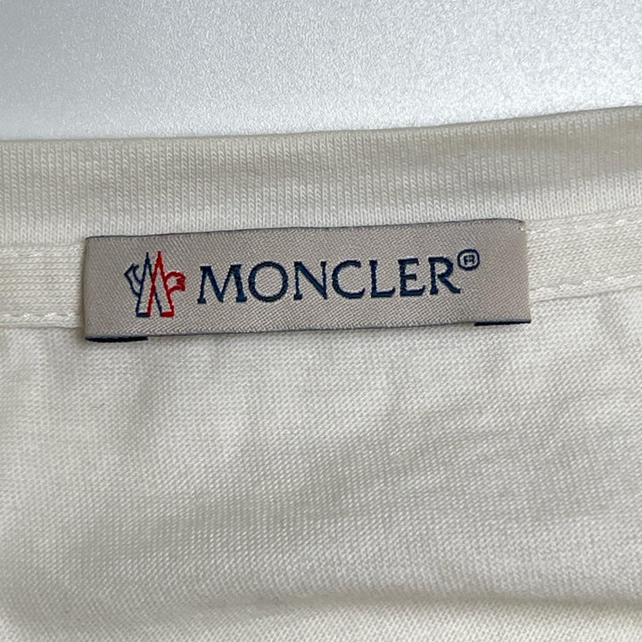 Great MONCLER Short sleeve T-shirt MAGLIA MANICA CORTA With logo emblem white