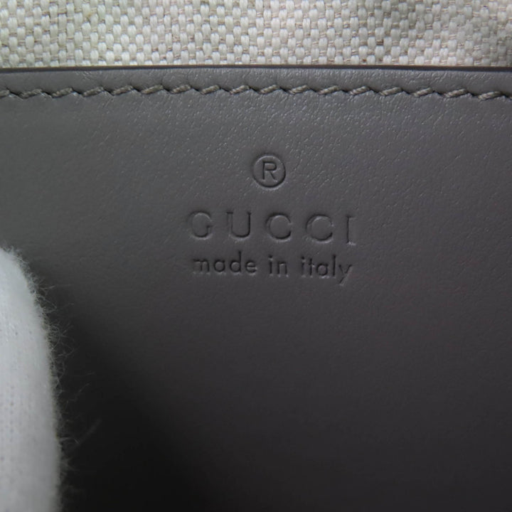 Very Good GUCCI Shoulder Bag GG Matelasse Leather 2-Way Handbag gray leather