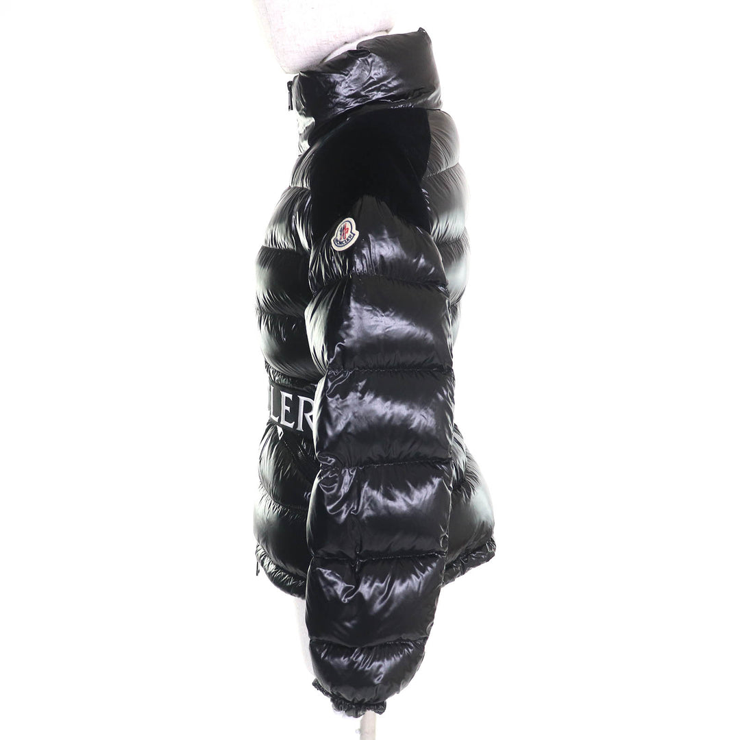 Excellent MONCLER Down jacket CELEPINE Logo patch with logo belt and ZIPUP black Women 00