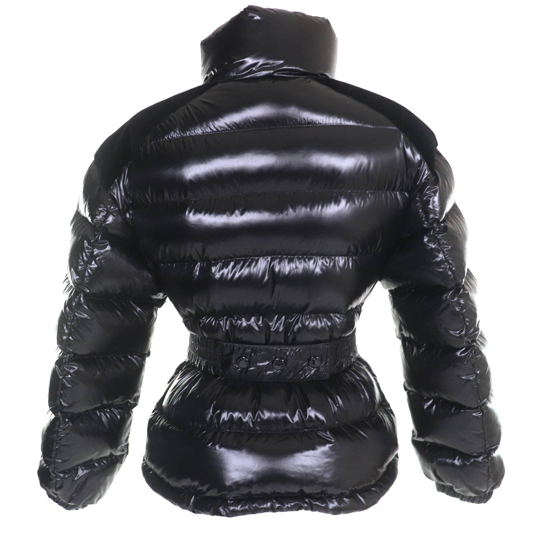 Excellent MONCLER Down jacket CELEPINE Logo patch with logo belt and ZIPUP black Women 00