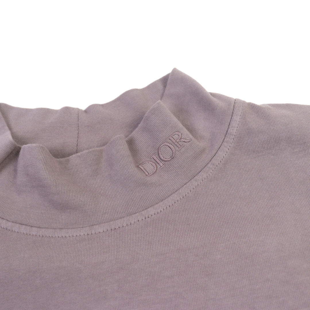Excellent DIOR Long-sleeved T-shirt Logo embroidery high neck cotton men L