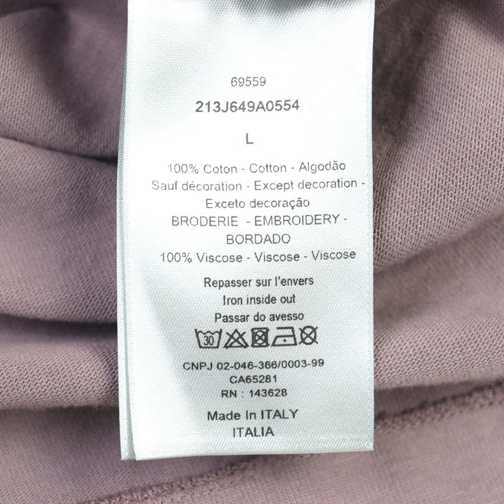 Excellent DIOR Long-sleeved T-shirt Logo embroidery high neck cotton men L 213J649A0554