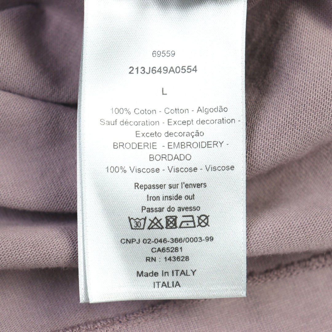 Excellent DIOR Long-sleeved T-shirt Logo embroidery high neck cotton men L