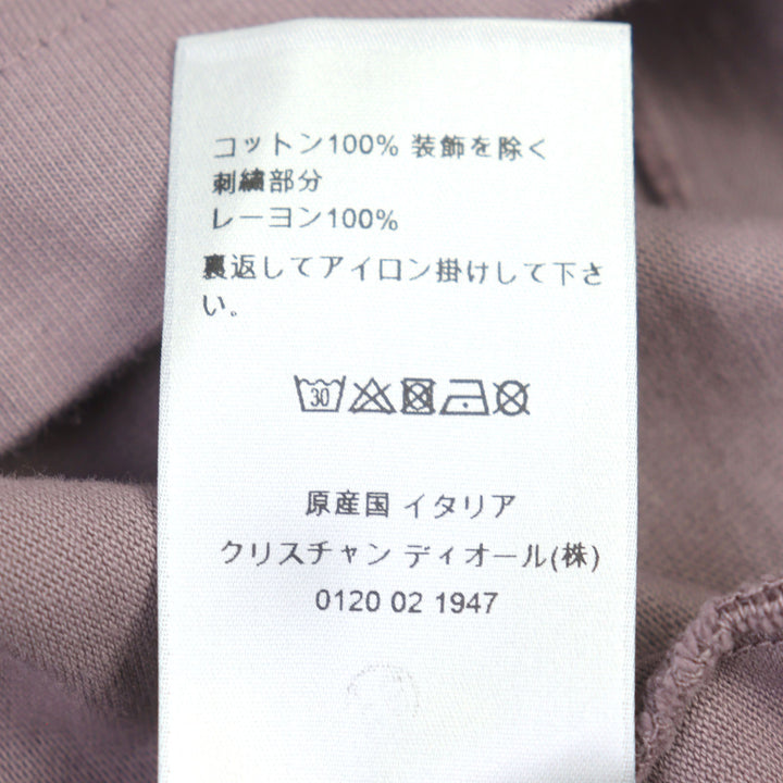 Excellent DIOR Long-sleeved T-shirt Logo embroidery high neck cotton men L
