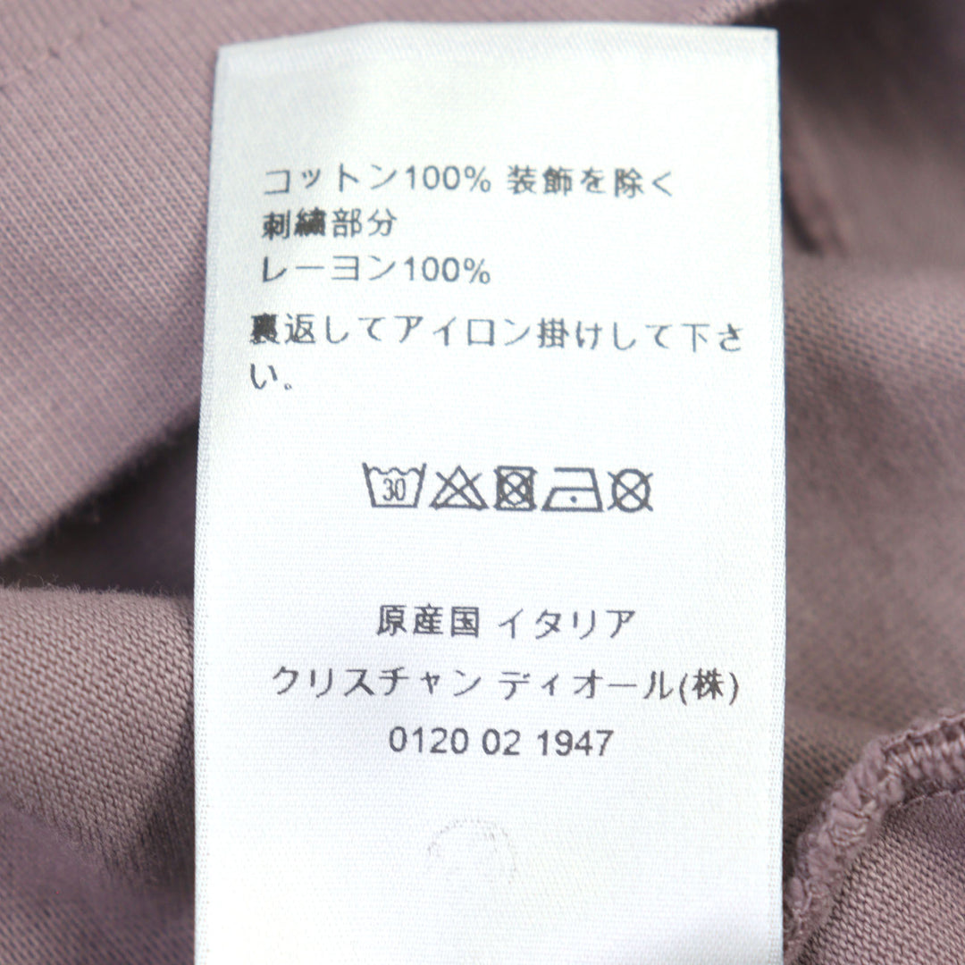 Excellent DIOR Long-sleeved T-shirt Logo embroidery high neck cotton men L 213J649A0554