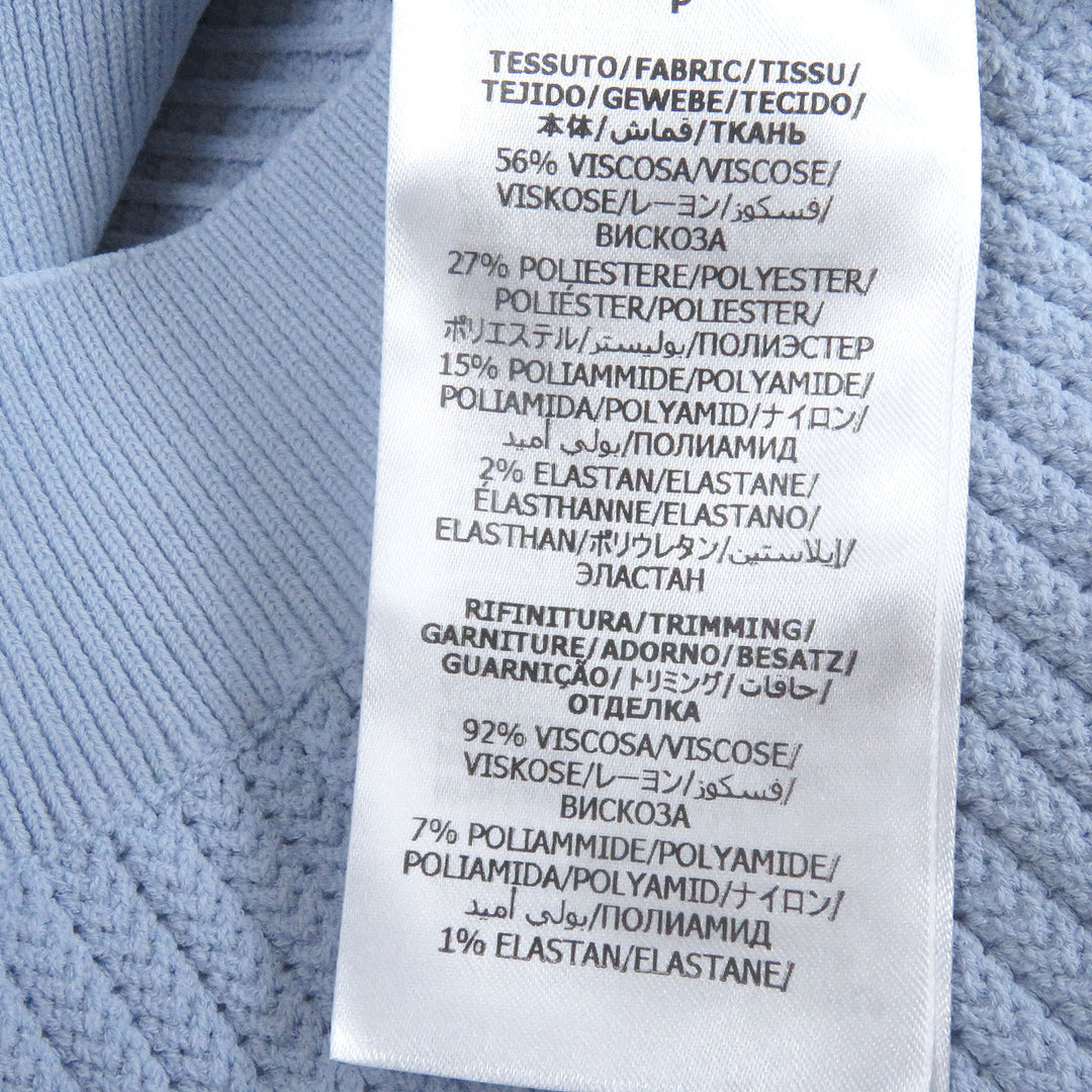 Excellent GUCCI×adidas tops Web Line Three Stripes Knit Polo Shirt Light blue S