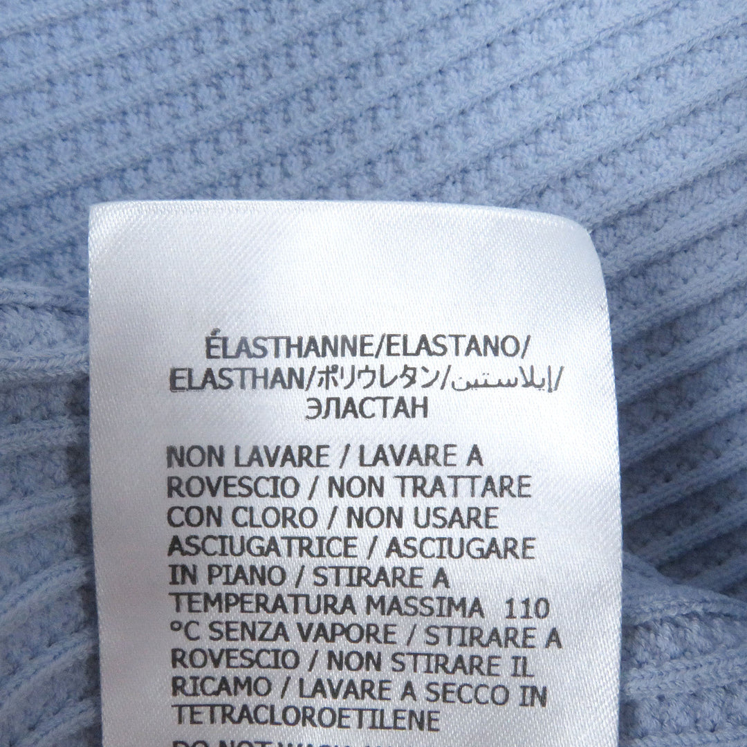 Excellent GUCCI×adidas tops Web Line Three Stripes Knit Polo Shirt Light blue S
