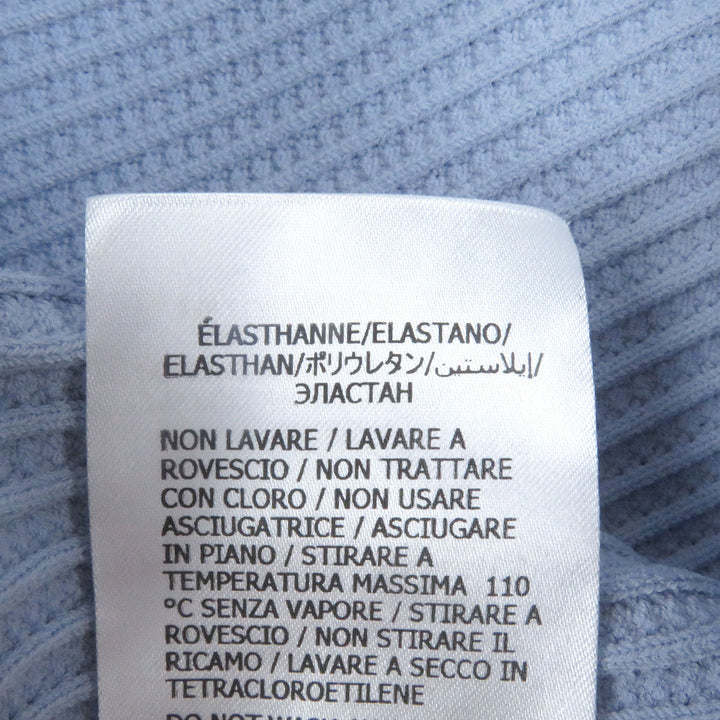 Excellent GUCCI×adidas tops Web Line Three Stripes Knit Polo Shirt Light blue S