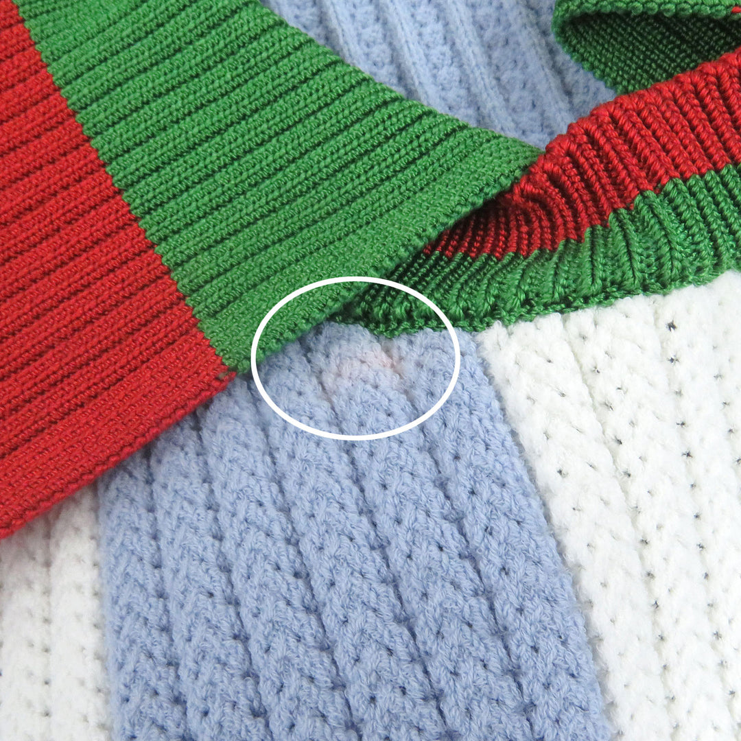 Excellent GUCCI×adidas tops Web Line Three Stripes Knit Polo Shirt Light blue S