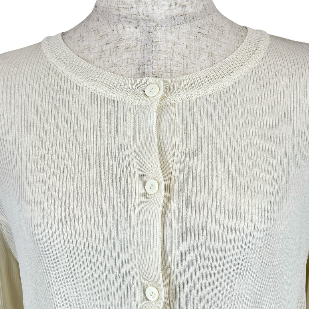 Excellent FOXEY cardigan Ivory Rayon Women 38 43582