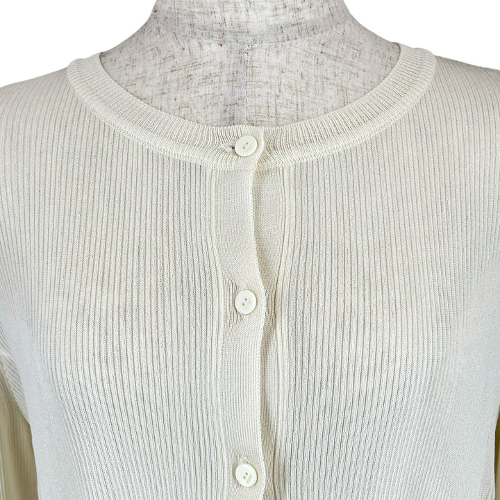 Excellent FOXEY cardigan Ivory Rayon Women 38 43582