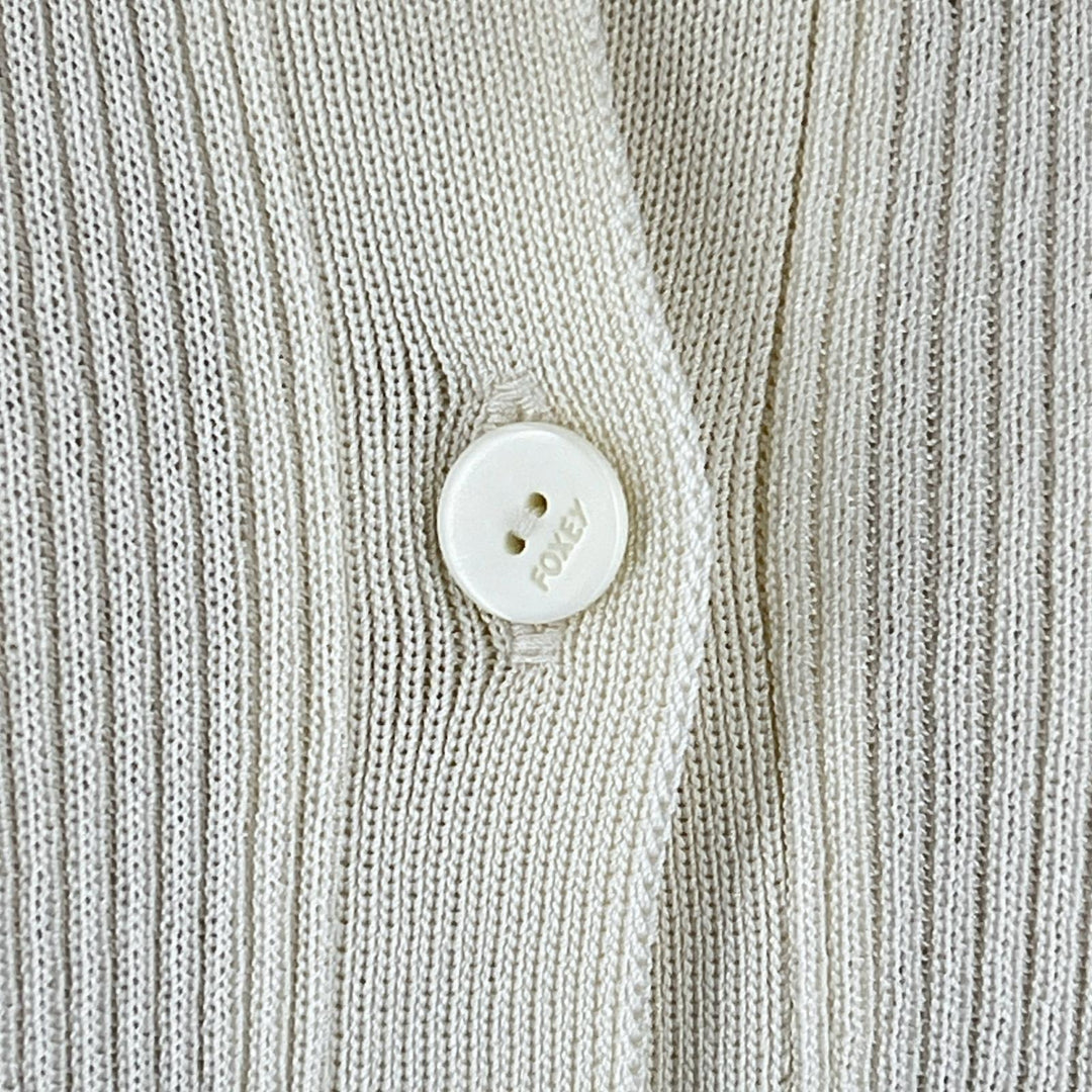 Excellent FOXEY cardigan Ivory Rayon Women 38 43582