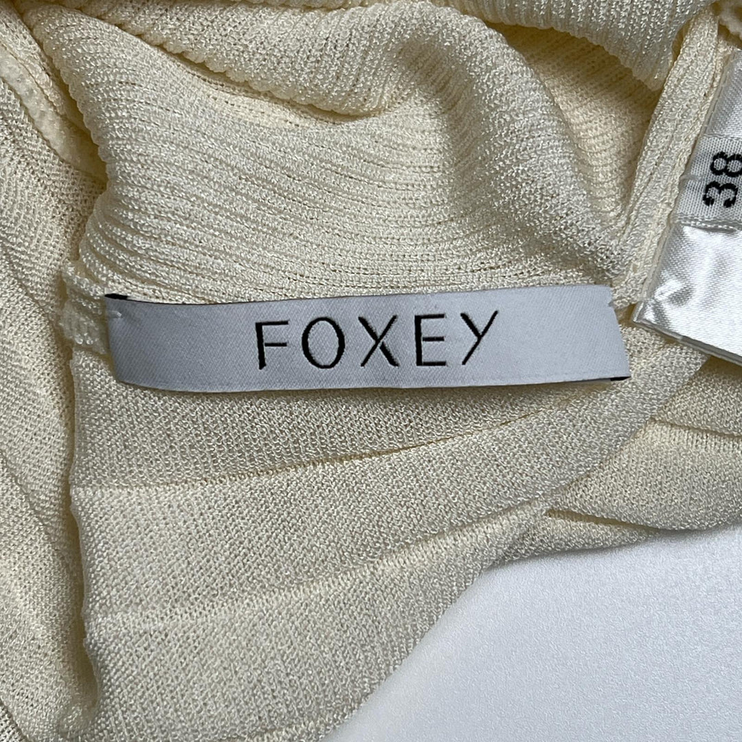 Excellent FOXEY cardigan Ivory Rayon Women 38 43582