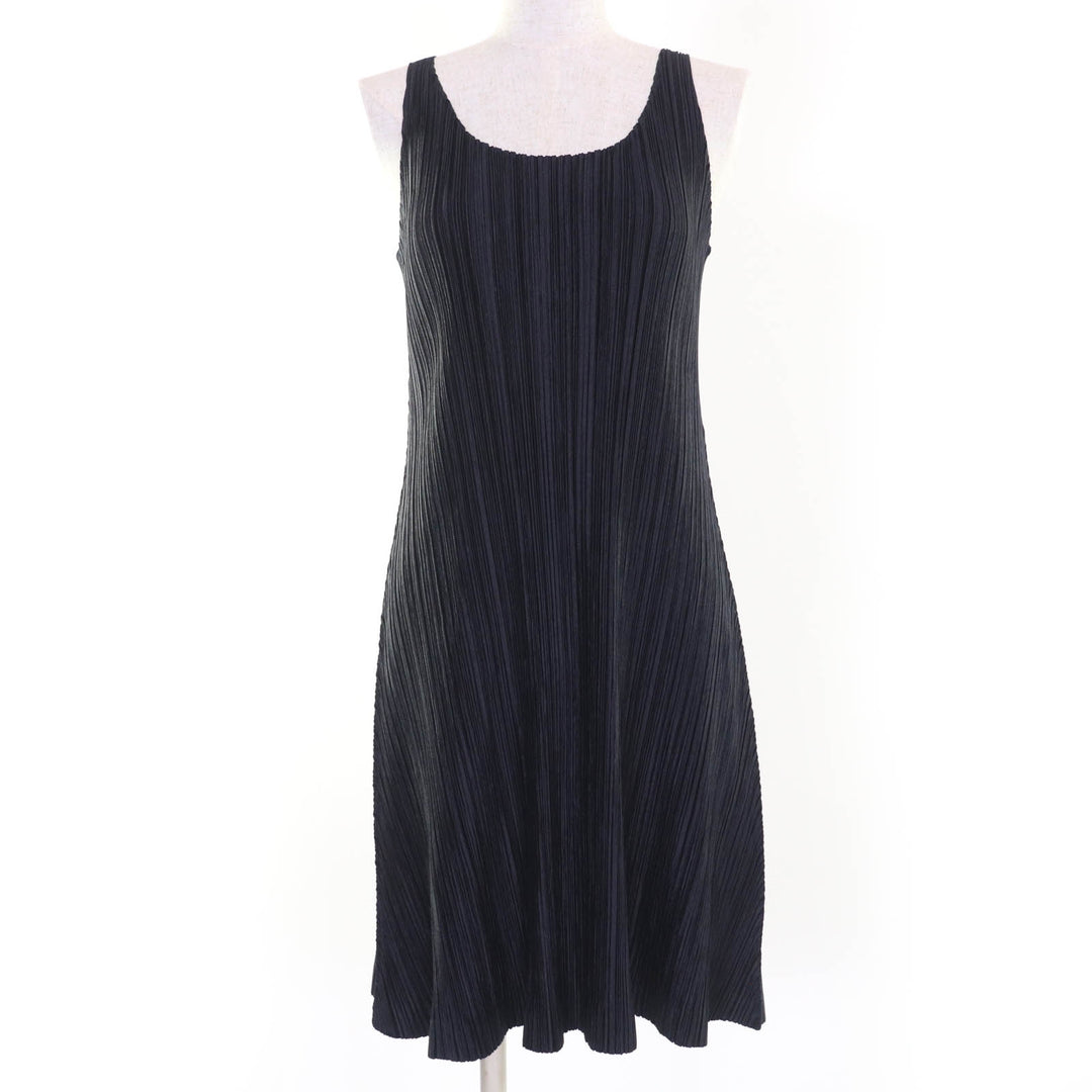 Excellent PLEATS PLEASE one piece No sleeve black polyester Women 3 PP13-JH205