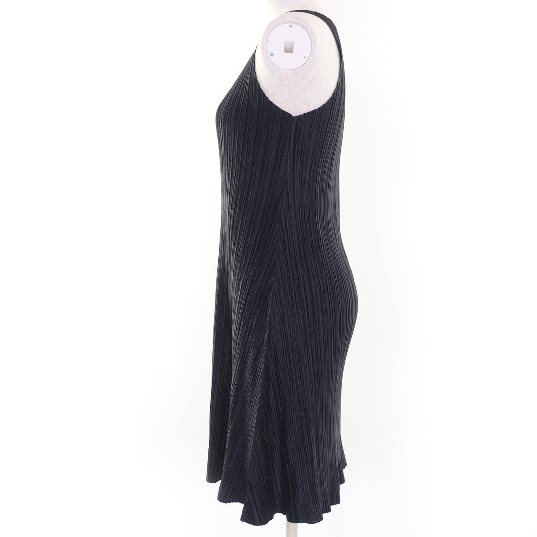 Excellent PLEATS PLEASE one piece No sleeve black polyester Women 3 PP13-JH205