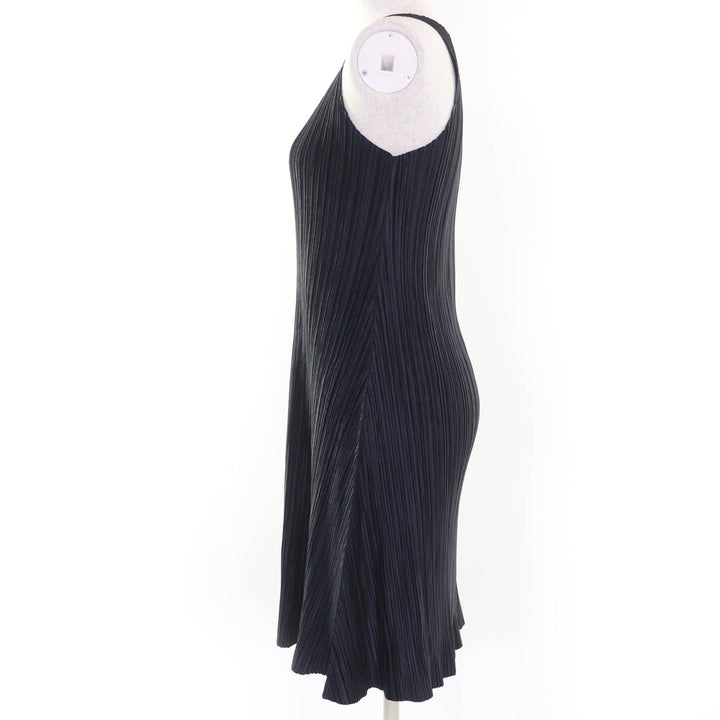 Excellent PLEATS PLEASE one piece No sleeve black polyester Women 3 PP13-JH205