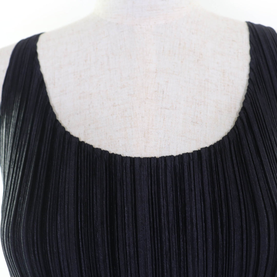 Excellent PLEATS PLEASE one piece No sleeve black polyester Women 3 PP13-JH205