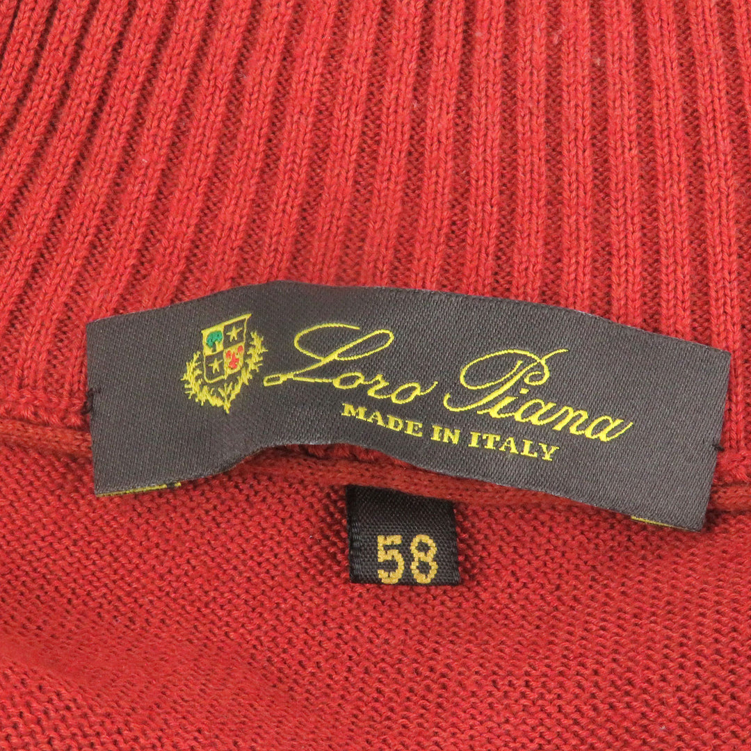 Great Loro Piana Jacket Zip-up Rare size terracotta cotton mens 58