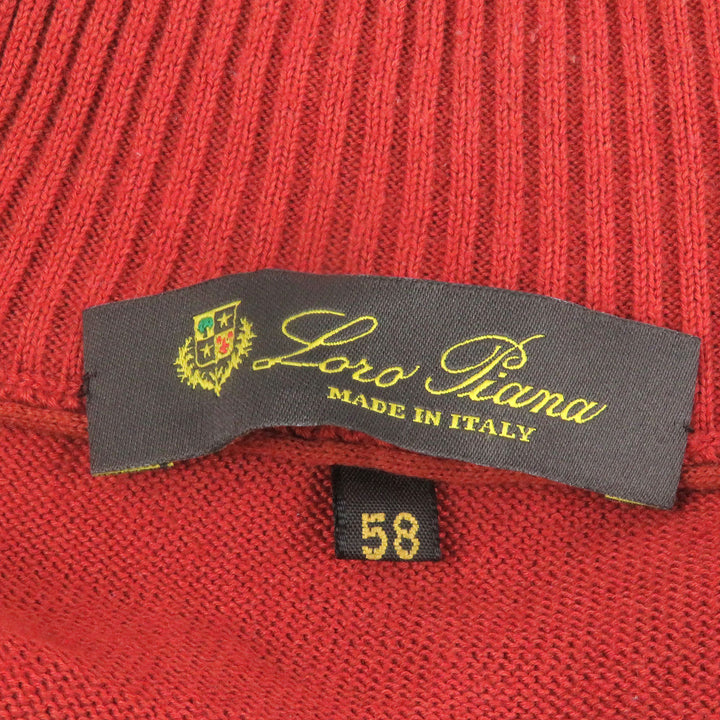 Great Loro Piana Jacket Zip-up Rare size terracotta cotton mens 58
