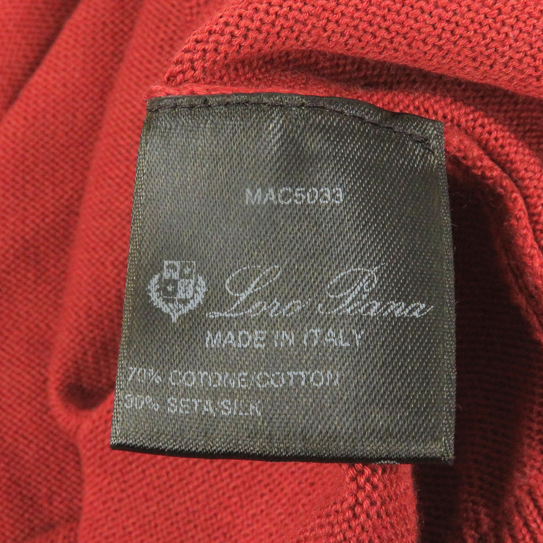 Great Loro Piana Jacket Zip-up Rare size terracotta cotton mens 58