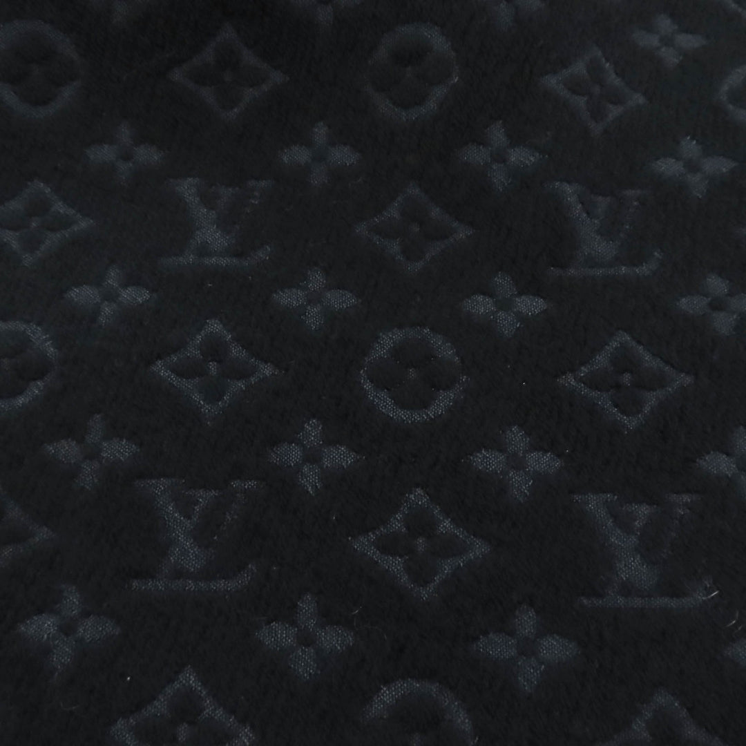 Great LOUIS VUITTON Scarf Monogram Classic black wool mens M70520