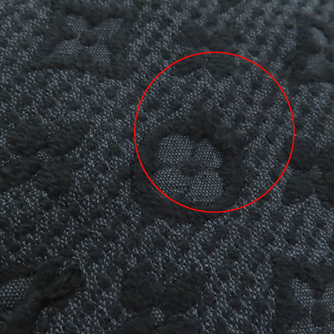 Great LOUIS VUITTON Scarf Monogram Classic black wool mens M70520