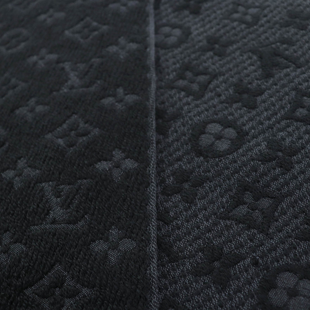 Great LOUIS VUITTON Scarf Monogram Classic black wool mens M70520