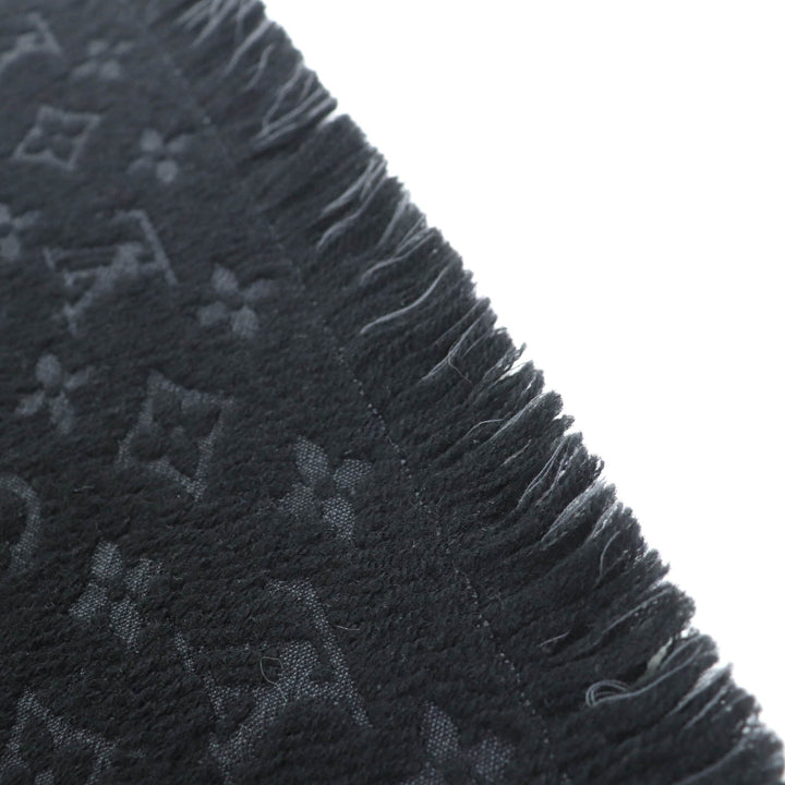 Great LOUIS VUITTON Scarf Monogram Classic black wool mens M70520
