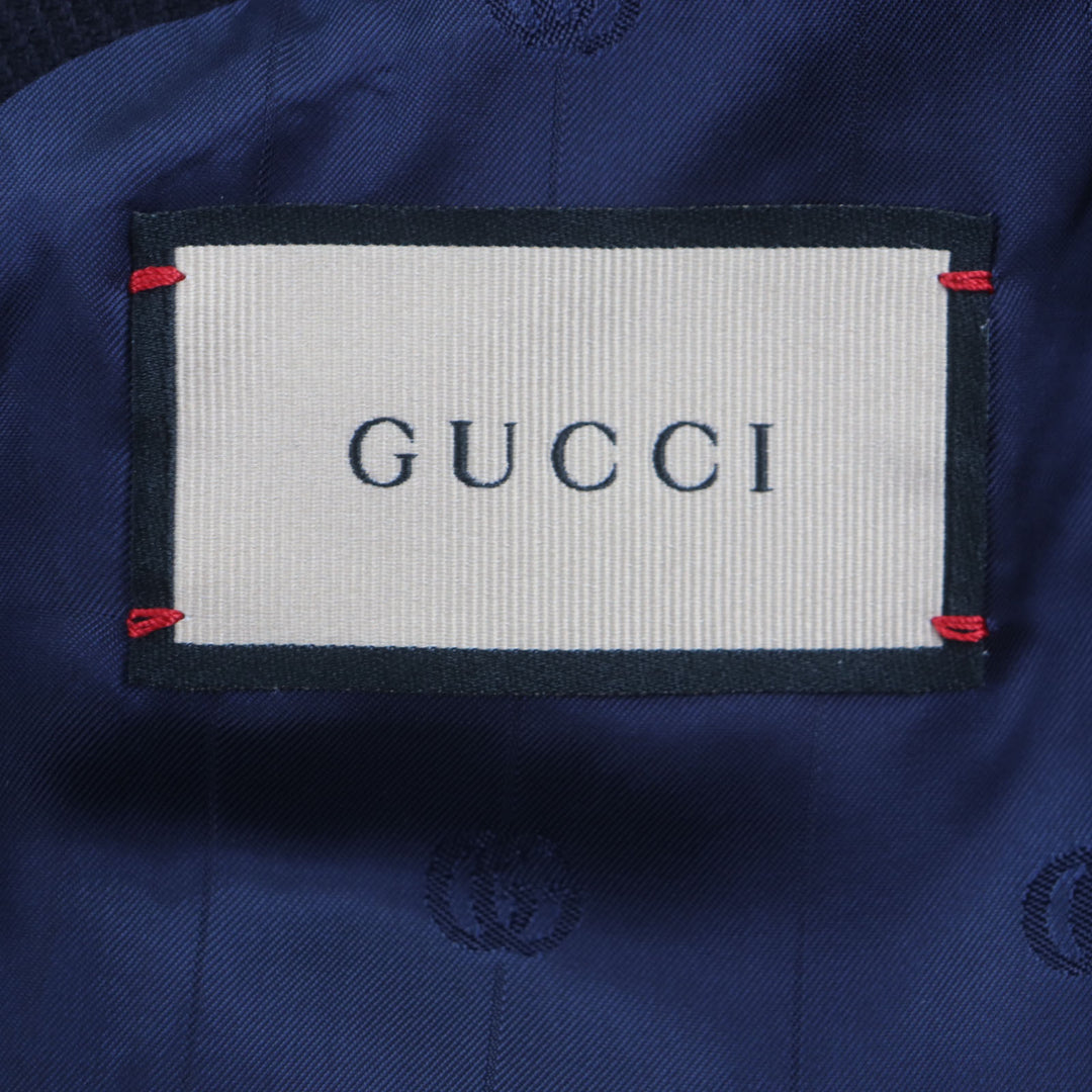 Very Good GUCCI Chester coat Navy wool mens 44 661210