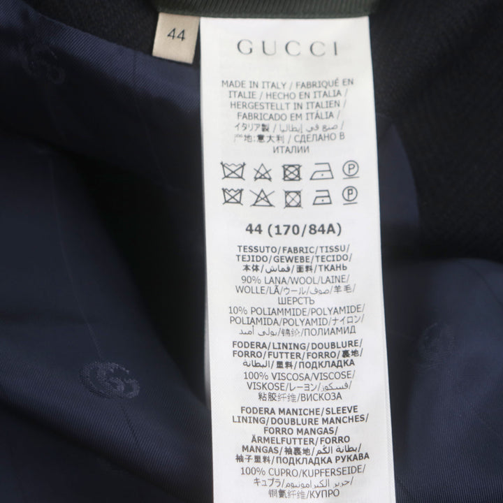 Very Good GUCCI Chester coat Navy wool mens 44 661210