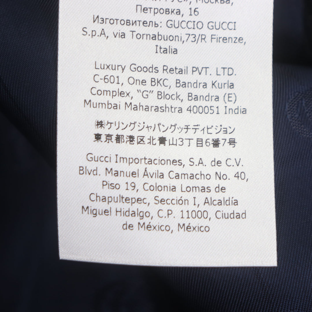 Very Good GUCCI Chester coat Navy wool mens 44 661210
