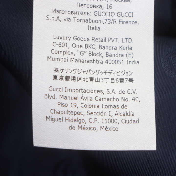 Very Good GUCCI Chester coat Navy wool mens 44 661210