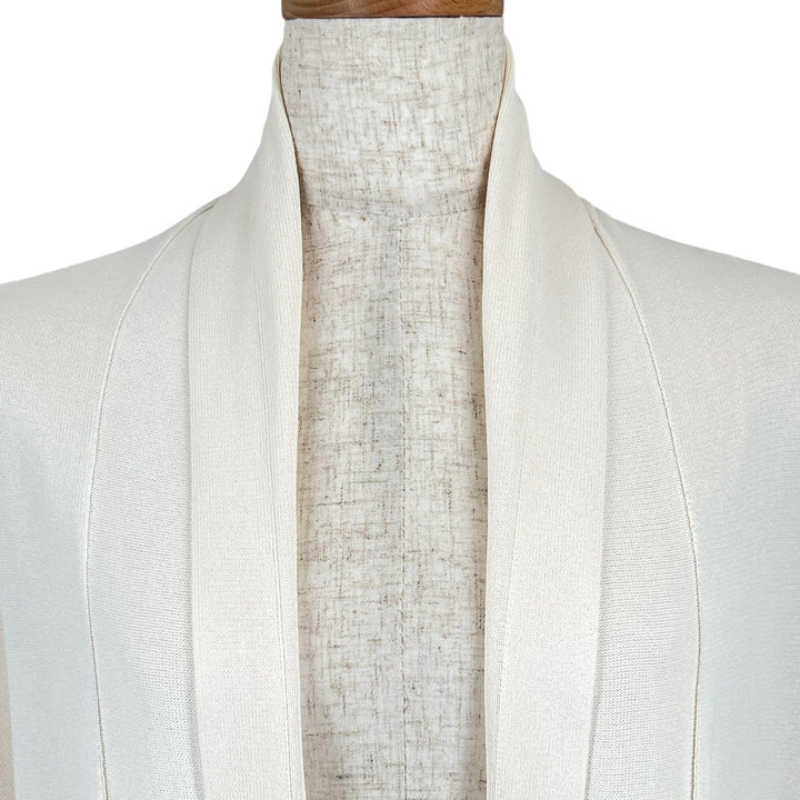 Pristine Salvatore Ferragamo cardigan GanciniMetal Front Open white Women M