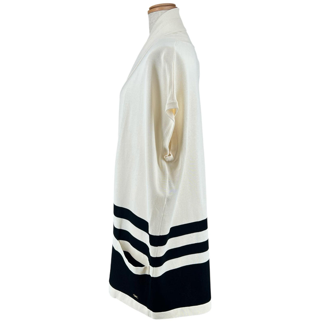 Pristine Salvatore Ferragamo cardigan GanciniMetal Front Open white Women M