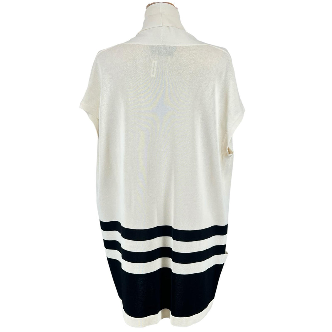 Pristine Salvatore Ferragamo cardigan GanciniMetal Front Open white Women M